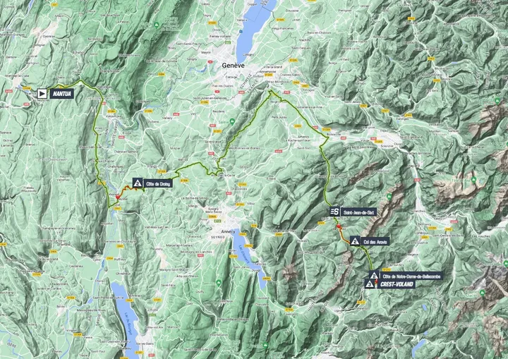Mapa Criterium du Dauphiné 2023 etapa 6