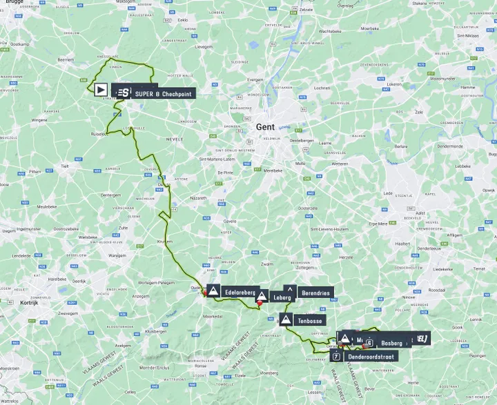 Mapa Renewi Tour 2023 etapa 3