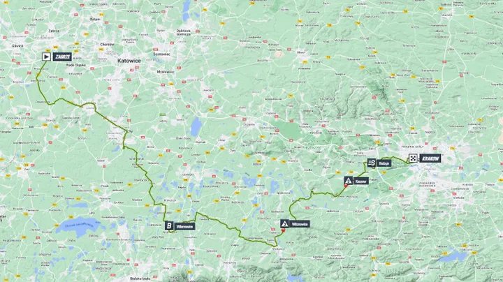 Mapa Tour de Polonia 2023 etapa 7&nbsp;