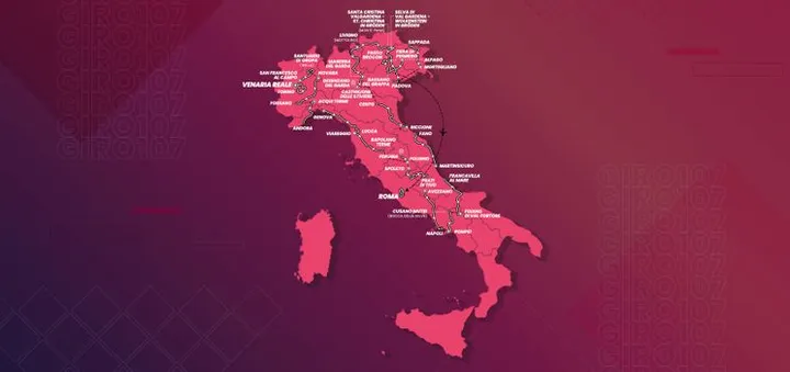 Mapa Giro de Italia 2024