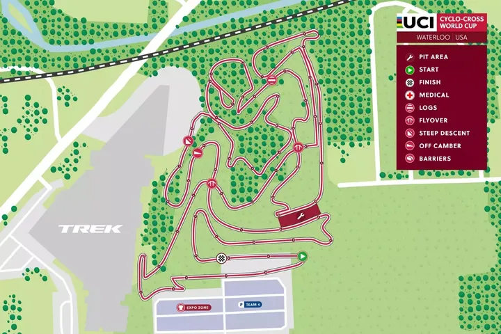 Mapa del circuito de Waterloo