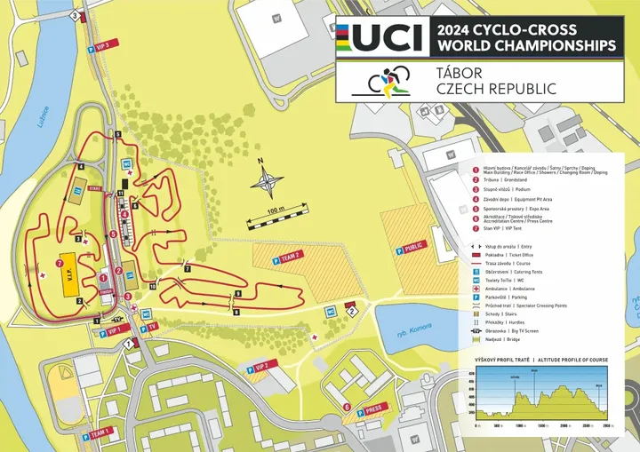 Trazado Campeonato Mundial de Ciclocross de Tábor 2024