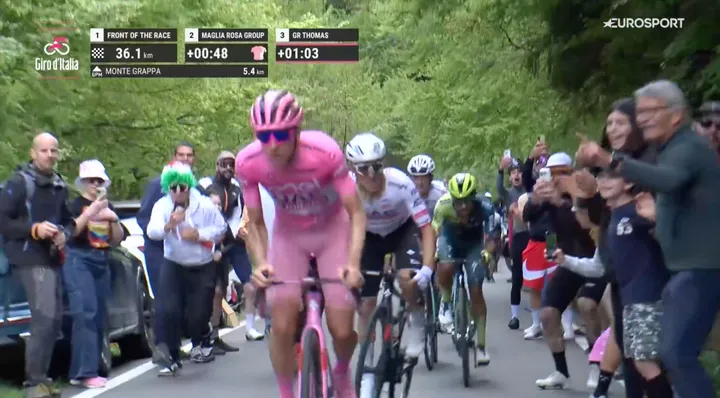 El ataque de la victoria de Tadej Pogacar