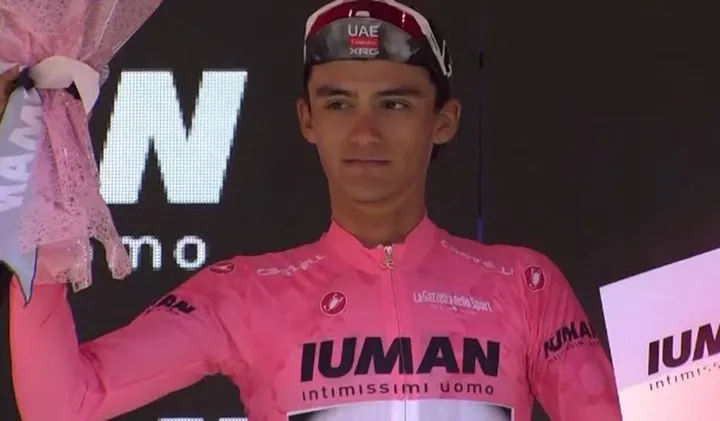 Isaac del Toro, en su primera imagen de rosa.&nbsp;