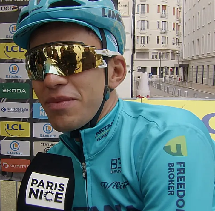 Harold Tejada, con el maillot de Astana