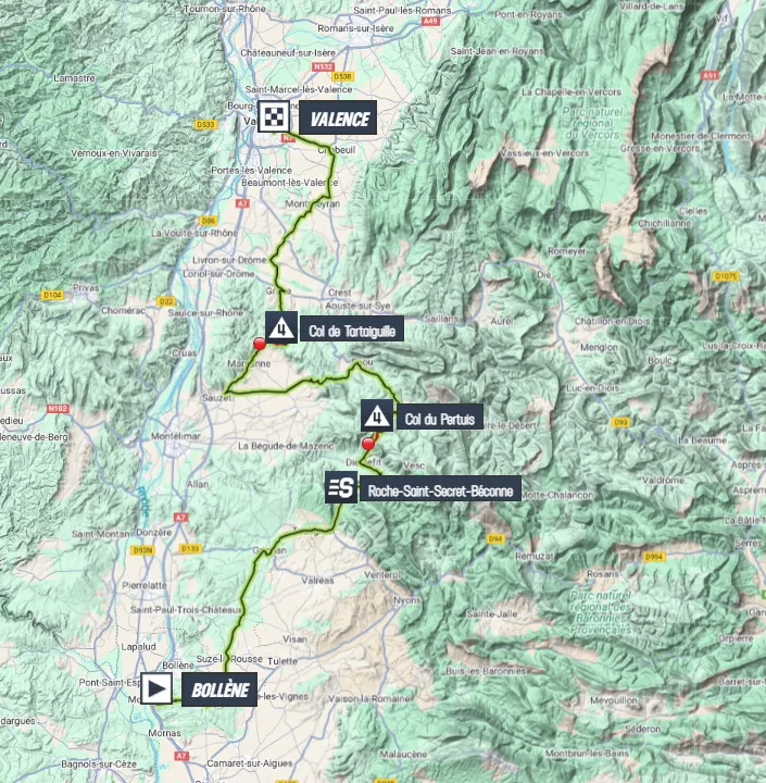 Mapa etapa 17 Tour de Francia 2025