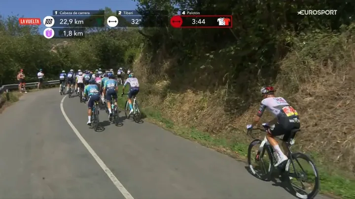 Juan Ayuso no pudo ayudar mucho hoy a su equipo