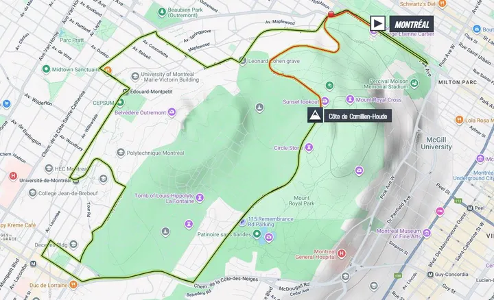 Mapa GP Montreal 2025