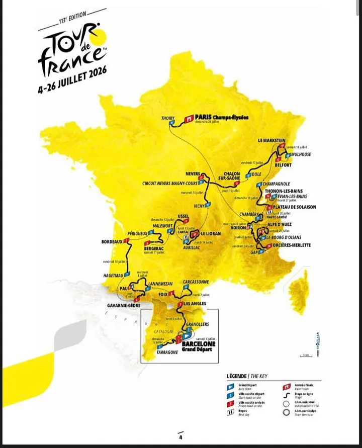 Recorrido Tour de Francia 2026 / @ColinBourgeat