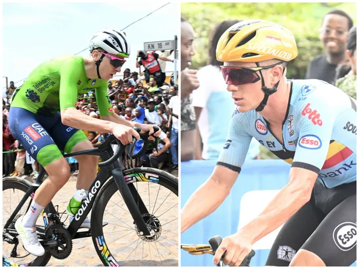 Pogacar vs. Evenepoel en el pasado Mundial de Kigali.