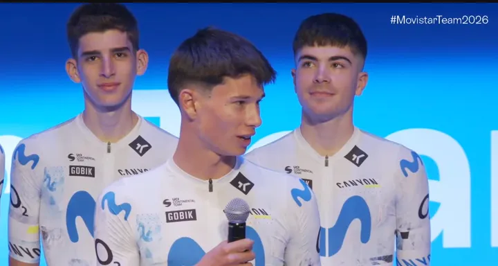 Lucas Jackson, en la presentación de Movistar Team para 2026