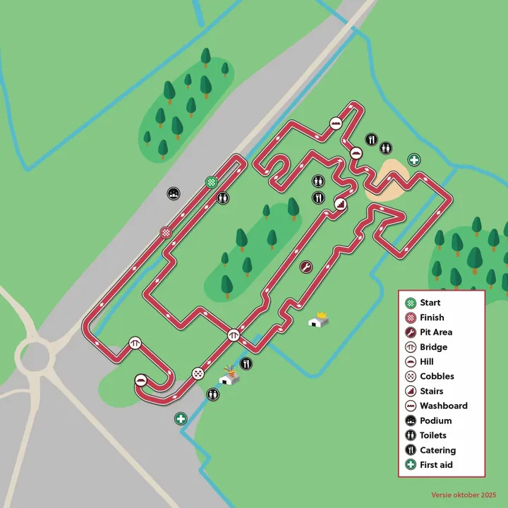 Map of the 2025 Dendermonde World Cup Cyclocross race