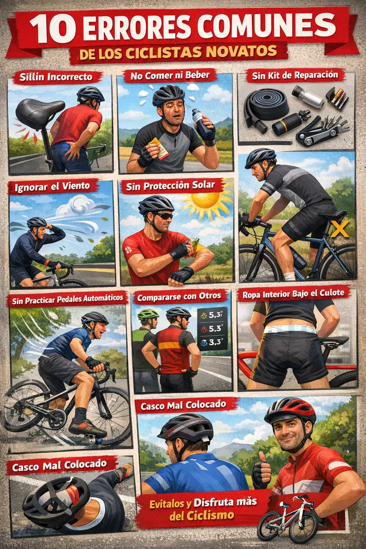 Ciclistas novatos: 10 errores típicos que cometen