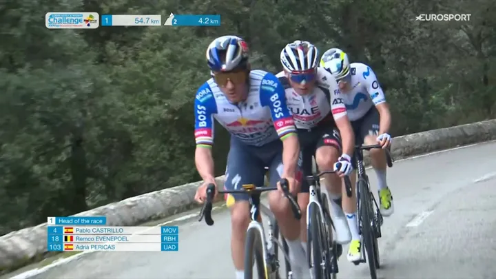 Remco Evenepoel, en su primera carrera en ruta con Red Bull