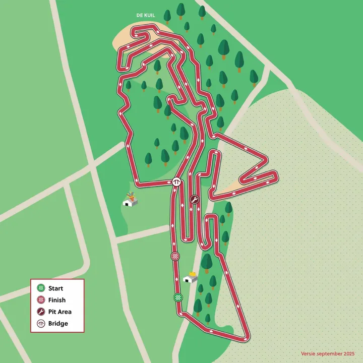 Mapa de la carrera de ciclocross de la Copa del Mundo de Zonhoven 2026