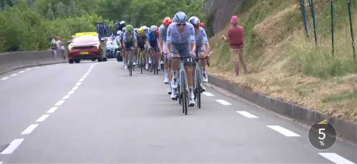 Pinarello Q36.5 fue el equipo que llevó la mayor parte del peso en la fuga, decidido a colocar a Tom Pidcock en la mejor posición posible en la general.