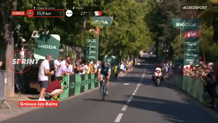 Ethan Hayter logró bonificaciones en la fuga del día, pero no arrebató el maillot a Tadej Pogacar