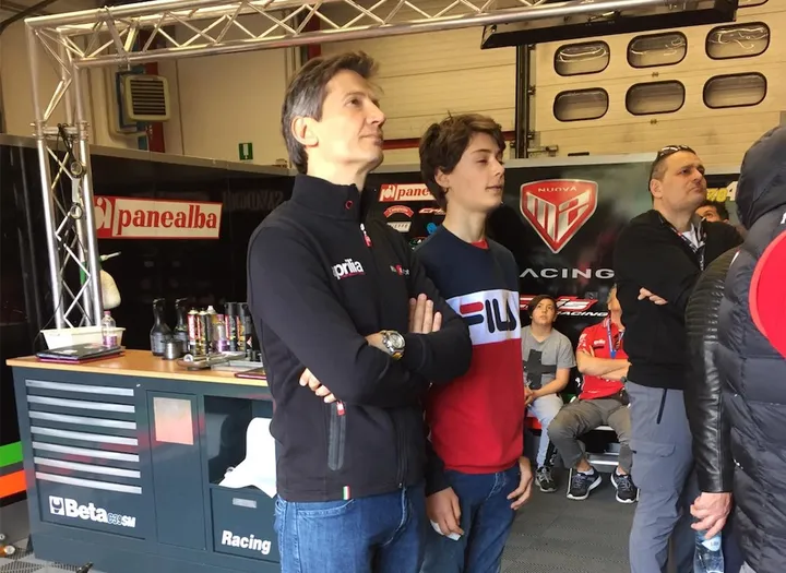 Massimo Rivola box Aprilia