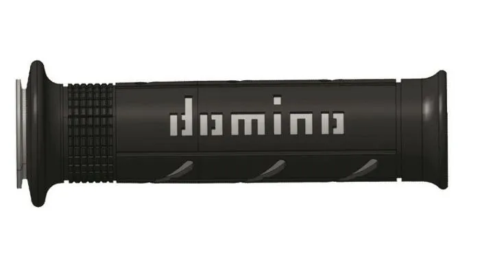 domino coppia manopole modello xm2 super soft in gomma per moto stradali racing colore nero grigio lunghezza 120 mm e 125 mm accessori 97559504 00 1