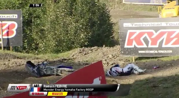 Romain Febvre crash