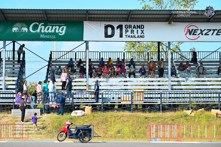 Crowds of displaced people gathered inside the circuit complex amid the crisis