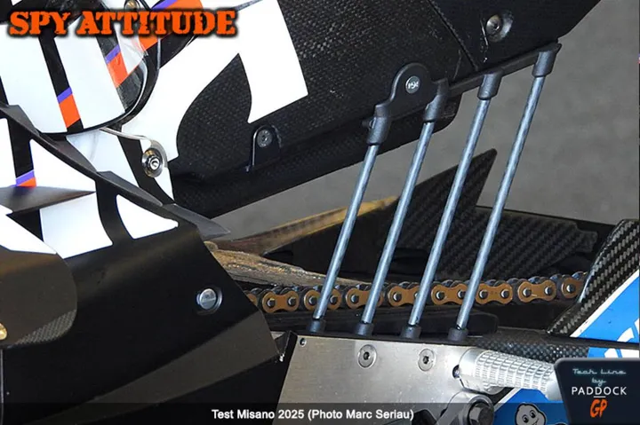 Left side of RS-GP showing removal of carbon tubes and chain guides update