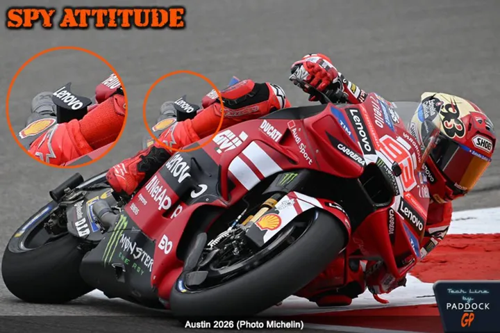 Aprilia and Ducati MotoGP seat-area aero fins comparison