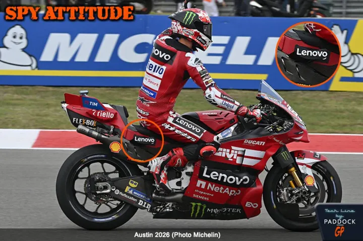 Ducati’s biplane-style mini fins detail view