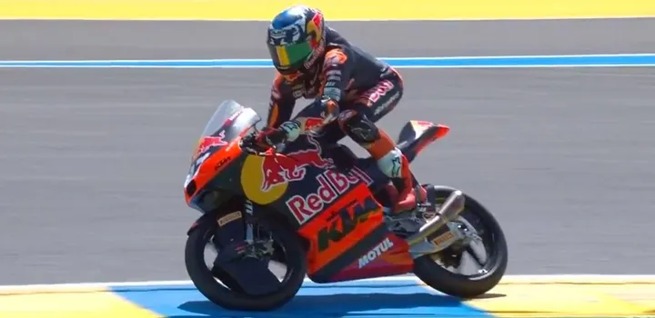 Il super salvataggio di Rico Salmela nelle Practice Moto3 a Le Mans&nbsp;