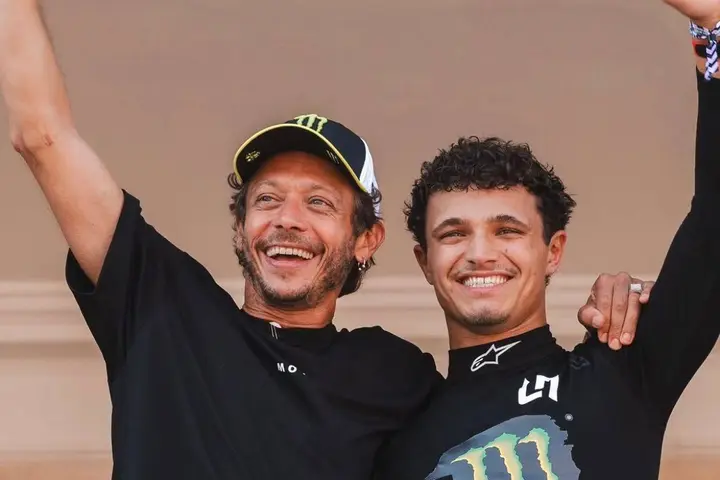 Valentino Rossi e Lando Norris