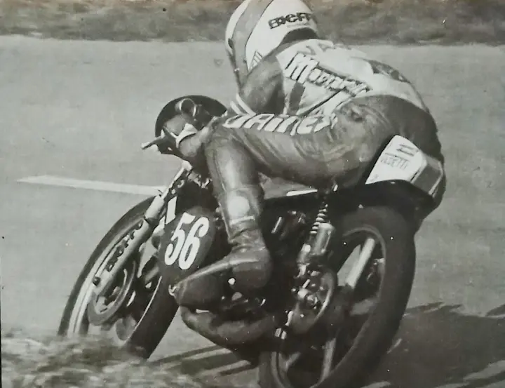 1977: Bruno Vasetti con la MBA Morbidelli 125 alla Poggibonsi-Castellina