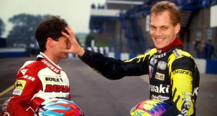 Carl Fogarty and Scott Russell