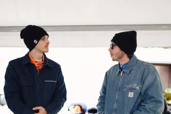 Luca Marini and Valentino Rossi