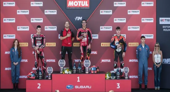 Superbike Estoril: il podio di gara 1