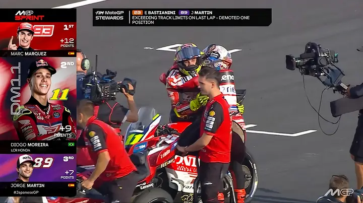 Diogo Moreira celebrates a historic MotoGP Sprint podium at Motegi with LCR Honda