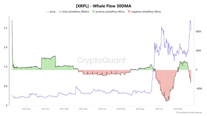 XRP whale flow
