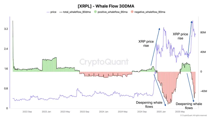 XRP whale flows - Bron: CryptoQuant