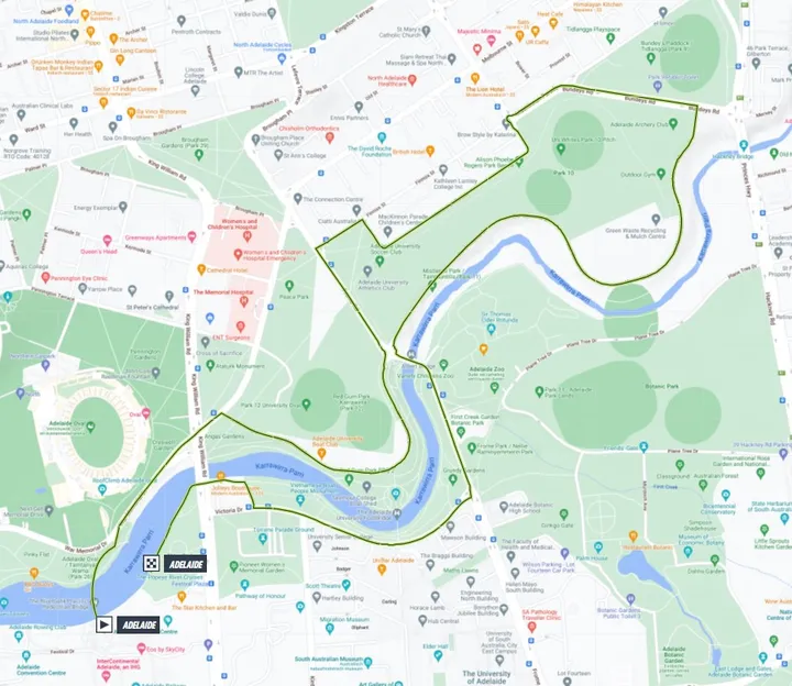 Tour Down Under Prologue map