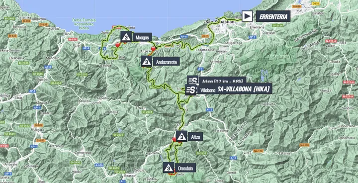 Map Itzulia Basque Country 2023 stage 3