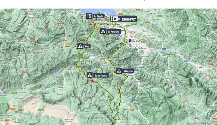 Map Itzulia Basque Country 2023 stage 4