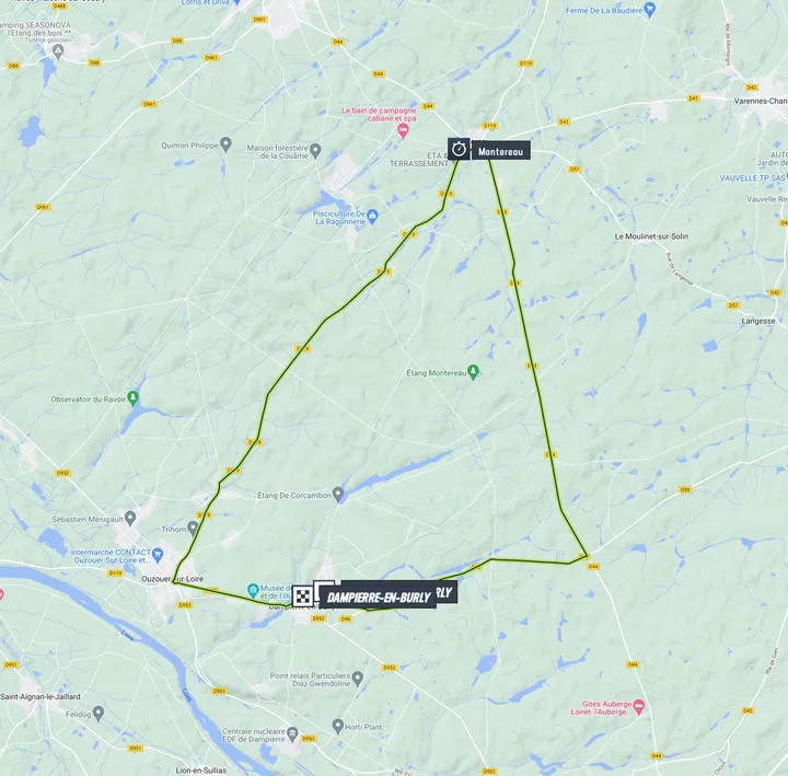 Paris-Nice stage 3 map