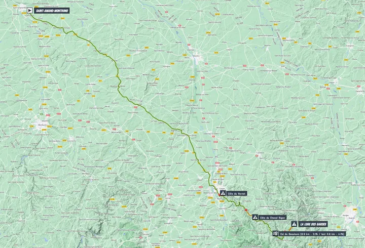Paris-Nice stage 4 map