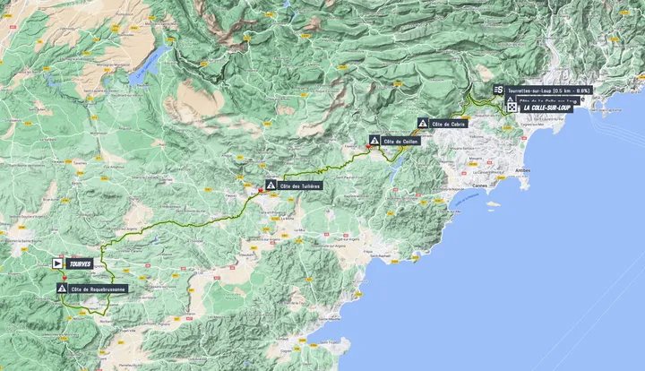 Paris-Nice stage 6 map