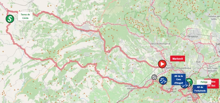 Map Volta a Catalunya 2023 stage 6