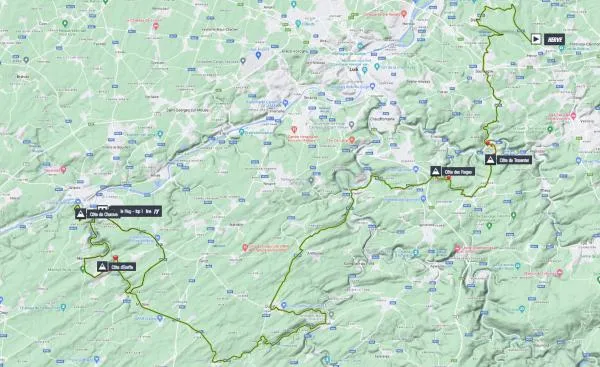 Map Flèche Wallone 2023