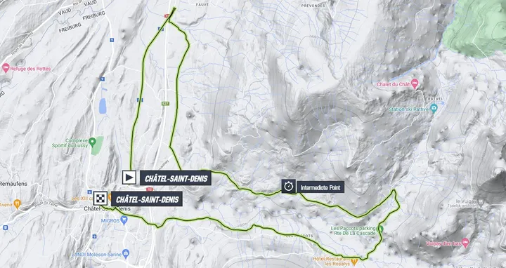 Map Tour de Romandie 2023 stage 3