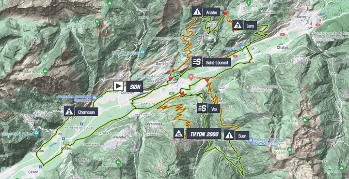 Map Tour de Romandie 2023 stage 4
