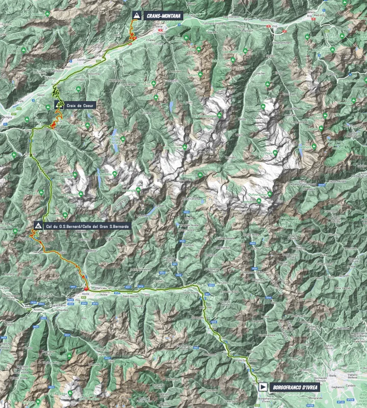 Map Giro d'Italia 2023 stage 13