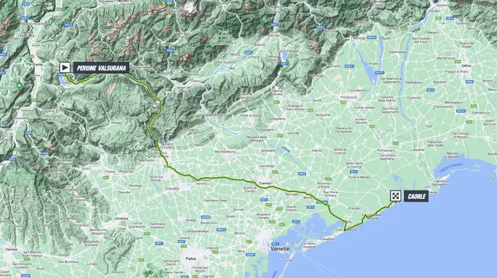 Map Giro d'Italia 2023 stage 17