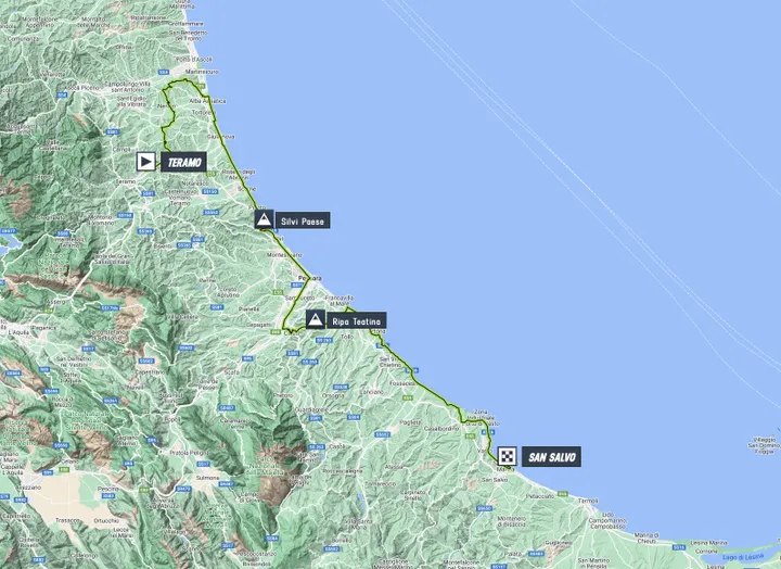 Map Giro d'Italia 2023 stage 2